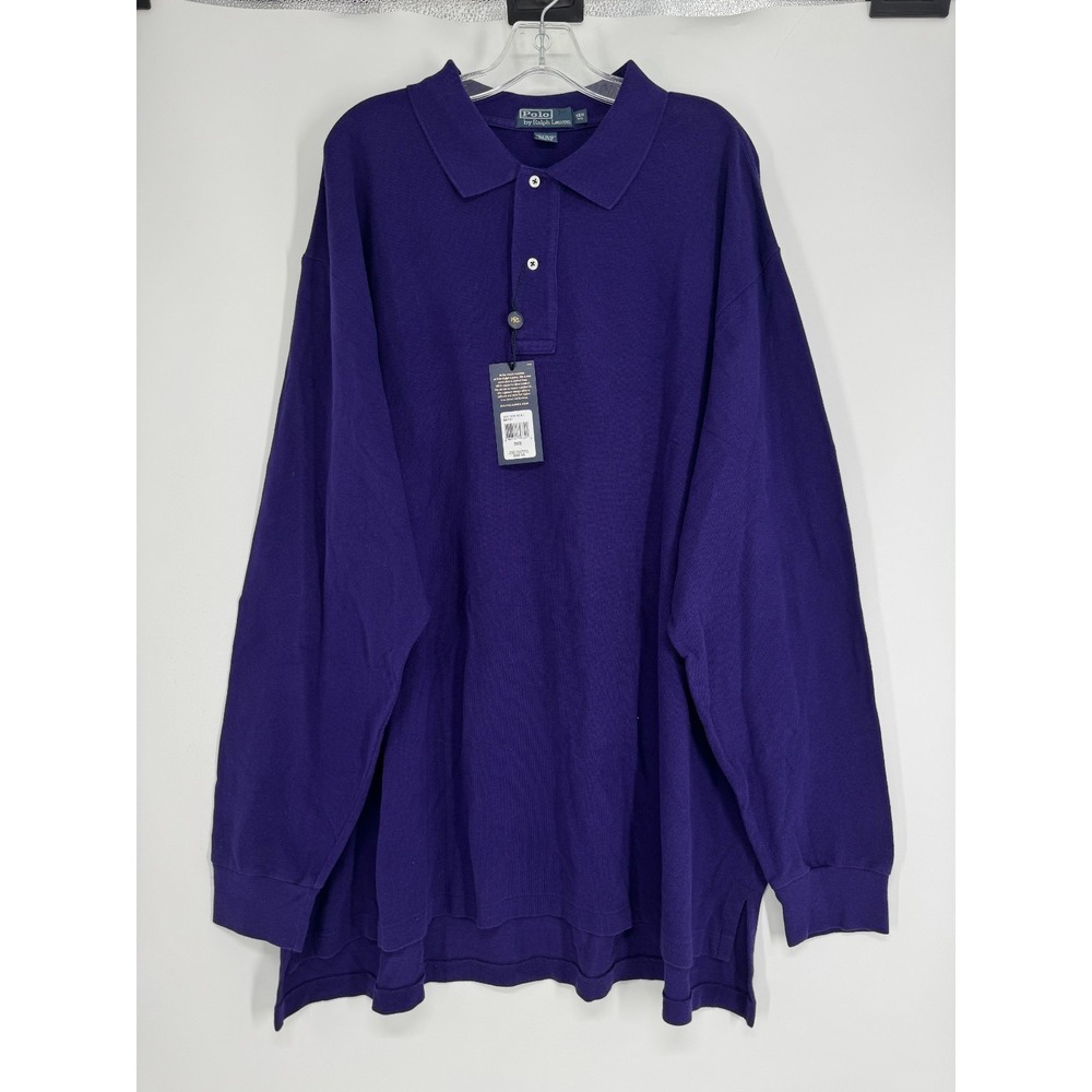Polo Ralph Lauren The Mesh Polo Shirt 3XL Big 3XB Long Sleeve‎ Golf 100% Cotton
